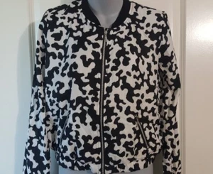 Juniors Jacket Black & White Lightweight Fashion Bongo Brand S Small NWT New - Picture 1 of 5