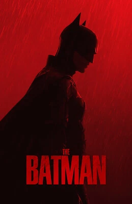 AA4528 The Batman Film By Matt Reeves 2022 Red Silhouette Movie Poster 11x17 - Image 1 of 4