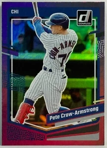 2023 Panini Donruss Baseball - Pete Crow-Armstrong - Purple Holo #95 - Picture 1 of 2