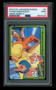 PSA 9 Charizard/Pidgeot Anime Series 2 Bandai 2000 Japanese Pokémon Card TCG - Picture 1 of 2