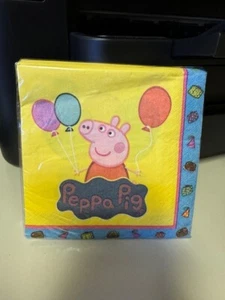Peppa Pig Beverage Napkins Birthday Party Supplies 16ct. Party Tableware New!!! - Picture 1 of 2