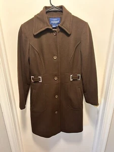 Abrigo de mujer de colección New England Mackintosh marrón 100 % lana manga larga - Imagen 1 de 3