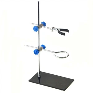 Soporte de 30 cm de altura soporte de retorta soporte de hierro con abrazadera clip laboratorio frasco laboratorio - Imagen 1 de 2
