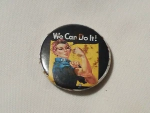 Collectible Button Pin Rosie The Riviter We Can Do It! Womens Rights Patriotic  - Picture 1 of 5