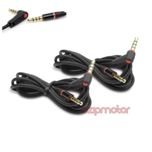 2X 4FT 3.5MM AUX AUDIO STEREO CABLE CORD BLACK FOR APPLE IPHONE 5 4S 4 IPOD NANO - Picture 1 of 1