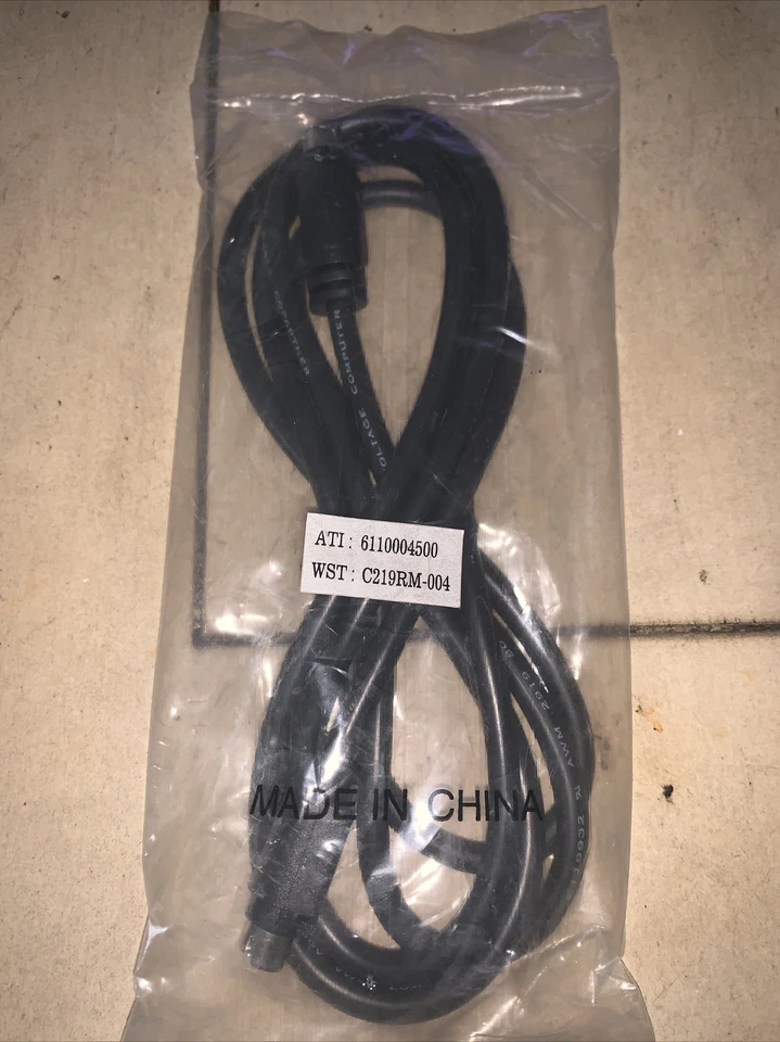 ATI 6 Foot 4 Pin S-Video A/V Cable For TV DVD VCR 6110004500 Sealed Package - Image 1 of 1
