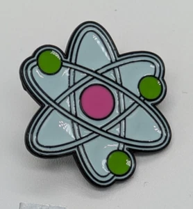 Pin de solapa símbolo atómico ciencia verde blanco rosa - Imagen 1 de 5