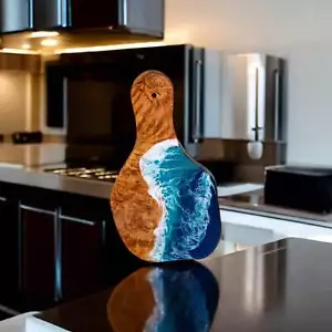 Ocean Wave Olive Wood Charcuterie Boards, Serving Board, Cutting Board - Picture 1 of 5