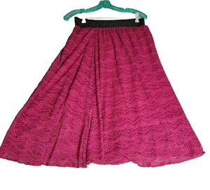 LuLaRoe Elegant Collection Lola - Pizzo Magenta Rosa Solido, Taglia Small Fata Fluente - Foto 1 di 5