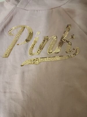 Sudadera con Capucha Pink by Victoria's Secret Talla XS Rosa Lentejuelas Foto 1 de 4