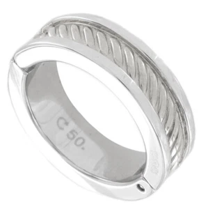 Ladies Rochet Ring Size 5.5 Stainless Steel Cable Design - Picture 1 of 3