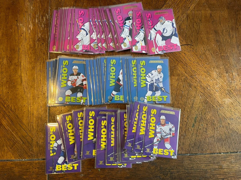 2023-24 UD  Credentials Who's Best Forwards Goalie  Defenseman Complete Your Set - Image 1 of 1