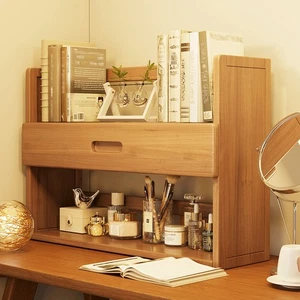2/3 Layer Wooden Desktop Bookshelf Rack Bookcase Organizer Table Storage Shelf - Picture 1 of 26