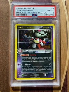 PSA 8 DARK SLOWKING 9/109 REVERSE HOLO STAMPED EX TEAM ROCKET RETURNS - Picture 1 of 2