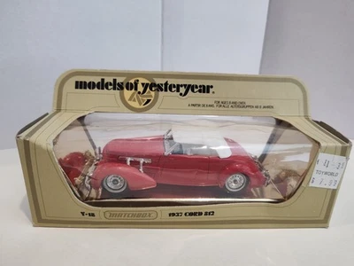 Matchbox Models Of Yesteryear Cord 812 Supercharged Convertible 1937 In Red Y-18 - Image 1 of 4