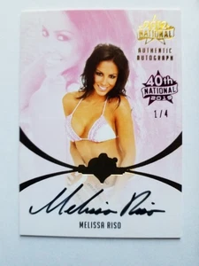 2012 Scalda Panca Melissa Riso Autografo #/4 2012 Nazionale Foglio Rosa - Foto 1 di 1