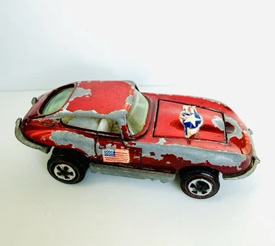 Topper Johnny Lightning 1969 personalizado XKE rosa jaguar interior blanco vintage Foto 1 de 4