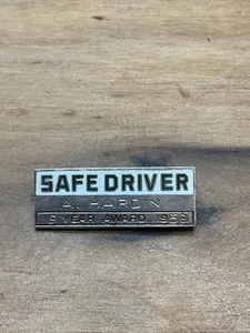 1959 Sterling Silber 19 Jahre Safe Driver Anstecknadel A. Hardin B4 - Bild 1 von 2