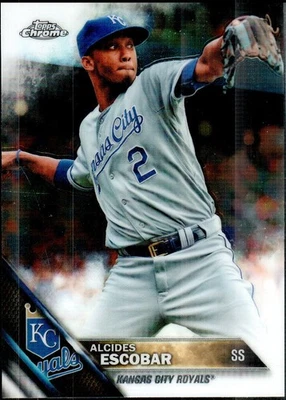 2016 Topps Chrome Baseball #117 Alcides Escobar Kansas City Royals - Image 1 of 2