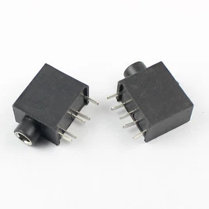 100Pcs 3.5mm 1/8 Female Audio Connector 5 Pin DIP Stereo Headphone Jack PJ3025C - Picture 1 of 8
