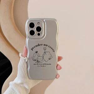 Phone Case Cover Cute Cat Back For iPhone 15 14 13 12 11 Pro Max Light Gold - Picture 1 of 3