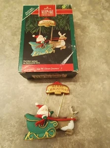 1991 Hallmark Andenken Ornament Up N Down Reise Rudolph Weihnachtsschlitten - Bild 1 von 10