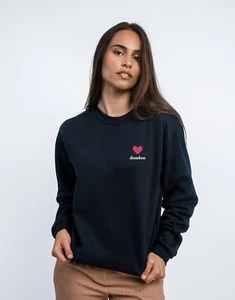 Women's Personalized Sweatshirt Printed In France. Navy Blue Color. - Picture 1 of 11