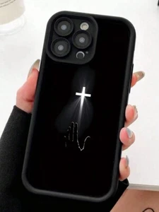 Illuminated Cross Hand Back Cover iPhone Case Christian Gift - Picture 1 of 4
