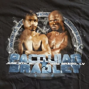 9 de junio de 2012 MGM GRAND MANNY ""PAC MAN"" PACQUIAO vs TIMOTHY BRADLEY (LG) CAMISETA - Imagen 1 de 2