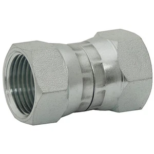 JIC 6 Female Swivel x JIC 6 Female Swivel Straight 6508-06-06 Adapter 9-6508-6-6 - Picture 1 of 2