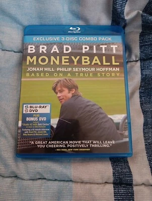 Moneyball (Blu-ray/DVD, 2012, 3-Disc Set) Very Good - Image 1 of 4