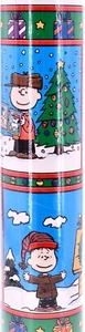 Charlie Brown Christmas Pictures Gift Wrap,Blue,Charlie Brown & Friend,40 sq.ft. - Picture 1 of 1