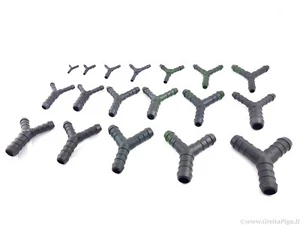 Accesorios de tubería conector de tubería de plástico manguera de púas joinero pieza en Y y reductor - Imagen 1 de 5