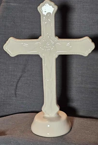 Ivory Avon Ceramic Decorative Cross - Picture 1 of 5