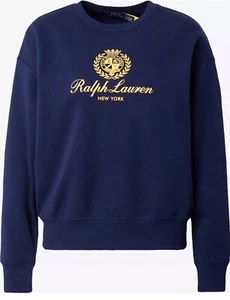 Neu mit Etikett Polo Ralph Lauren New York Sweatshirt mit Rundhalsausschnitt für Herren marineblau Größe S UVP $ 138 - Bild 1 von 1