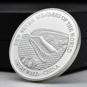 Moneda de Plata Conmemorativa de Metal de la Gran Muralla China Medalla Adorno de Siete Maravillas - Imagen 1 de 12
