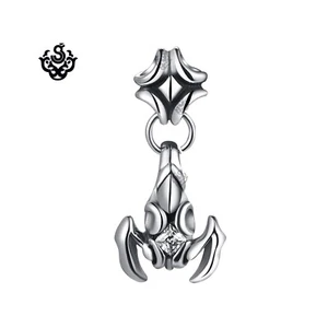 Silver stud made with Swarovski crystal stainless steel scorpion earring SINGLE - Picture 1 of 3
