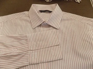 SEAN JOHN BEAUTIFUL SHIRT WHITE WITH STRIPES FRENCH CUFFS SIZE 15.5/34-35 - Picture 1 of 5