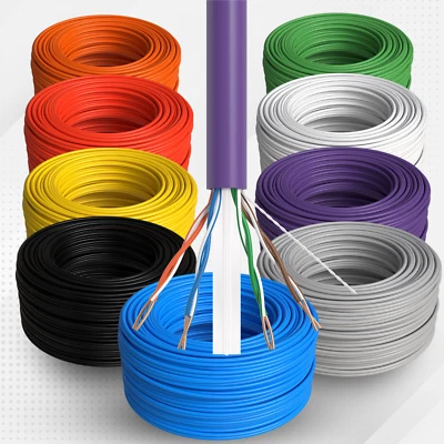 500FT Cat6 Ethernet Cable UTP Solid LAN Network RJ45 Bulk 23AWG CCA High Speed - Image 1 of 4