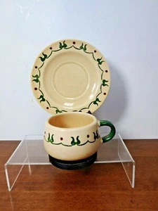 VINTAGE HOMESTEAD PROVENCIAL FLACHE TASSE & UNTERTASSE SET METLOX POPPYTRAIL  - Bild 1 von 7