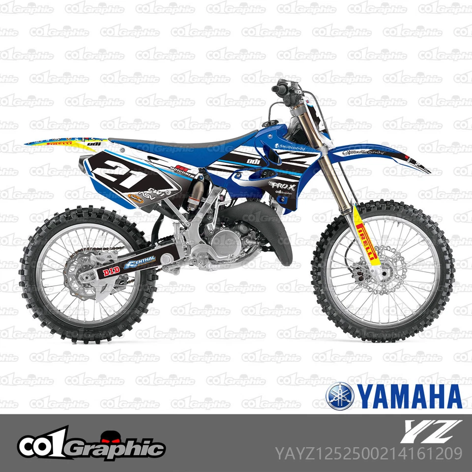 KIT COMPLETO CALCOMANÍAS GRÁFICAS PEGATINAS PARA YAMAHA YZ 125/250 2002-2014 Foto 1 de 1