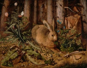 A Hare in the Forest : Hans Hoffmann : circa 1585 : Archival Quality Art Print - Picture 1 of 1