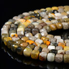 4MM Natural Bumblebee Jasper Gemstone Micro Faceted Square Cube Loose Beads(P83)