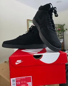 Nike Court Vision Mid Triple nere - taglia 13 - omaggio S/H - Foto 1 di 12