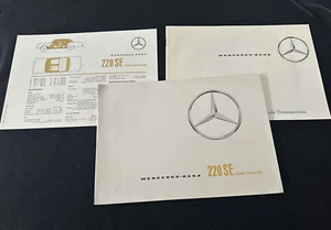 Mercedes Benz 220SE 1963 1964 cupé convertible W111 folleto paquete de catálogo de ventas - Imagen 1 de 14