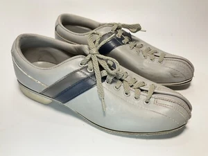 Zapatos de boliche Striker vintage a rayas tostadas talla 8 para hombre - Imagen 1 de 6