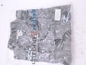 CARBON 2 COBALT Button Down Short Sleeve Shirt Mens Medium Grey NWT 13879 - Picture 1 of 4