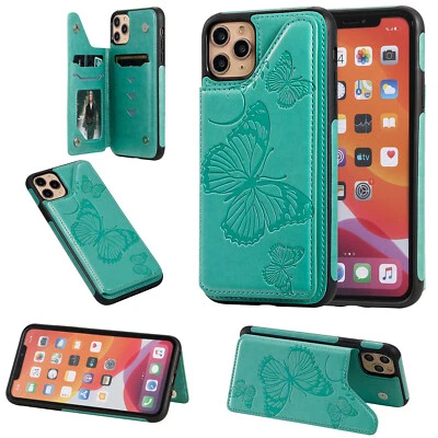 Case For iPhone 13 Pro Max 12 11 XS XR X 8 7 6+ Magnetic Leather Wallet Cover - Image 1 of 4