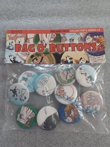 VINTAGE 2003 MUTTS TASCHE O KNÖPFE SET URLAUB SAMMLERPAKET SAMMLUNG SERIE 2 - Bild 1 von 5