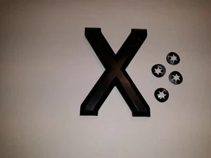 Classic Number Plate Letter X with clips - Picture 1 of 2